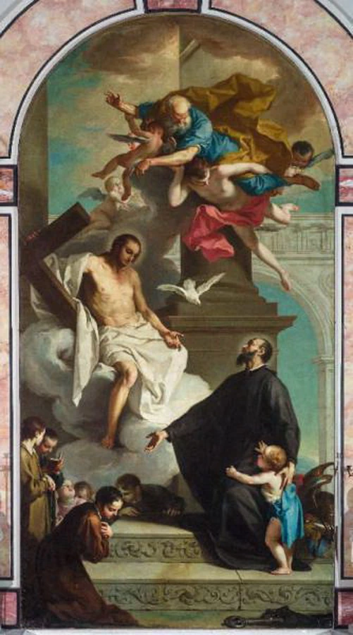 San Girolamo Emiliani presenta gli orfani alla Trinità - Chiesa di san Carlo, Brescia